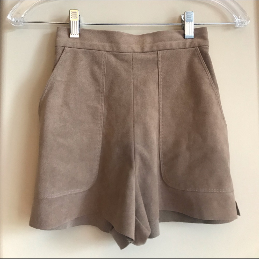 WILFRED High Waisted Suede Shorts